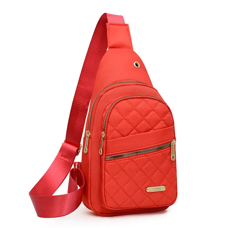 Men's crossbody sports chest bag in Oxford cloth available in multiple colours.