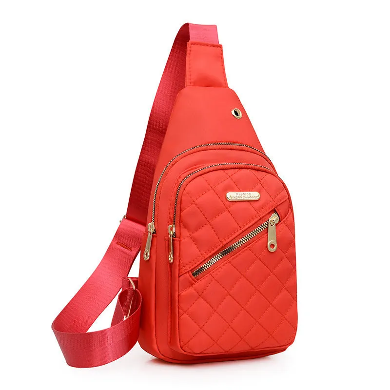 Men's crossbody sports chest bag in Oxford cloth available in multiple colours.