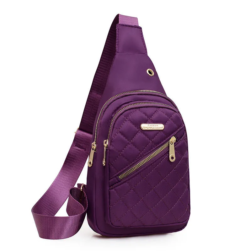 Men's crossbody sports chest bag in Oxford cloth available in multiple colours.