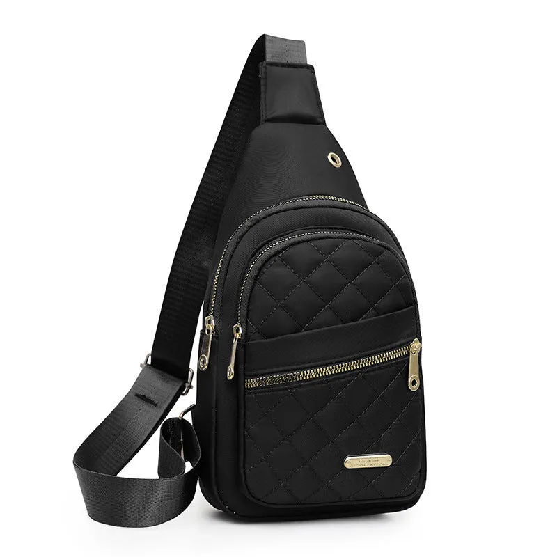 Men's crossbody sports chest bag in Oxford cloth available in multiple colours.