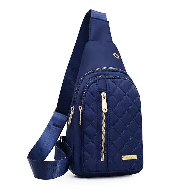 Men's crossbody sports chest bag in Oxford cloth available in multiple colours.