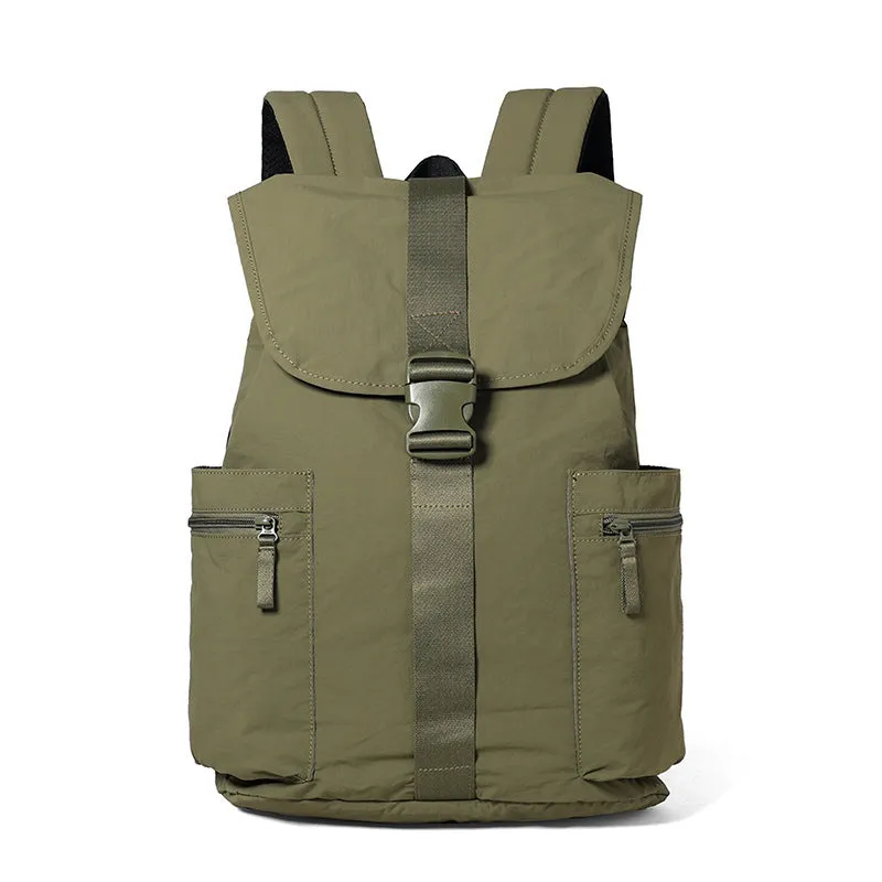 Unisex casual backpack in solid colour, PU exterior, nylon lining
