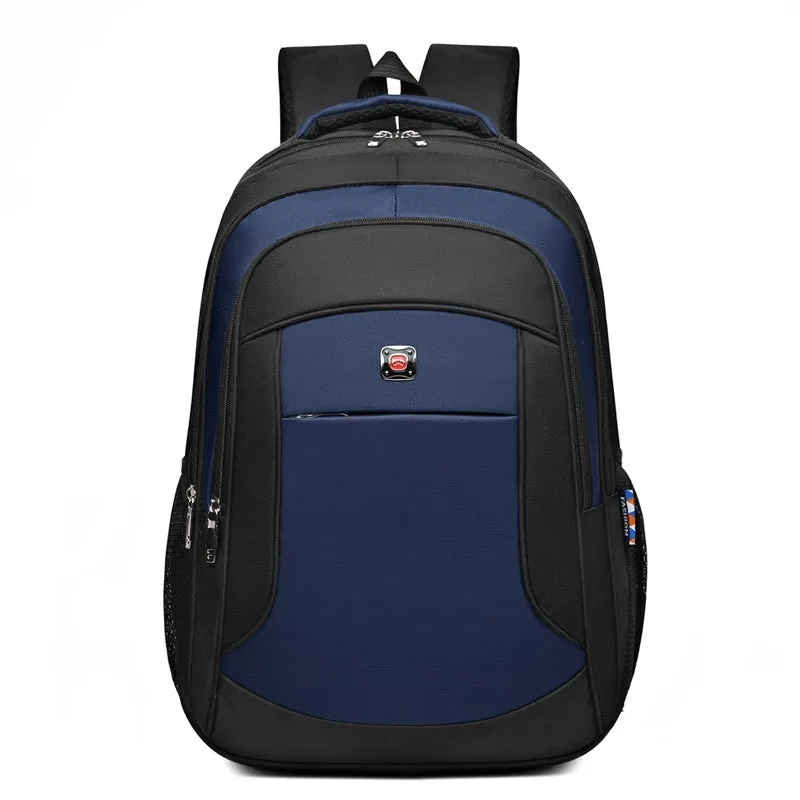 New large capacity Oxford cloth backpack for high school students in black with curved shoulder straps