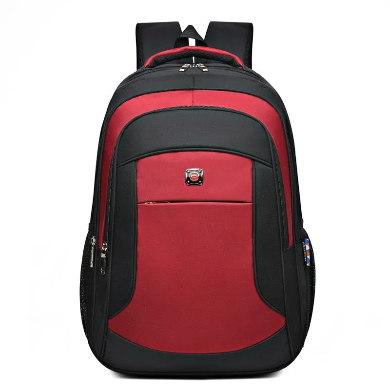 New large capacity Oxford cloth backpack for high school students in black with curved shoulder straps