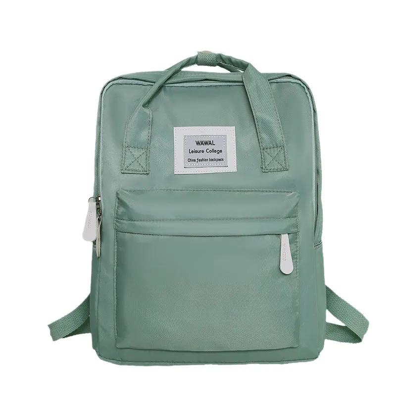 Commuter versatile large capacity Oxford cloth backpack in solid colour for leisure travel