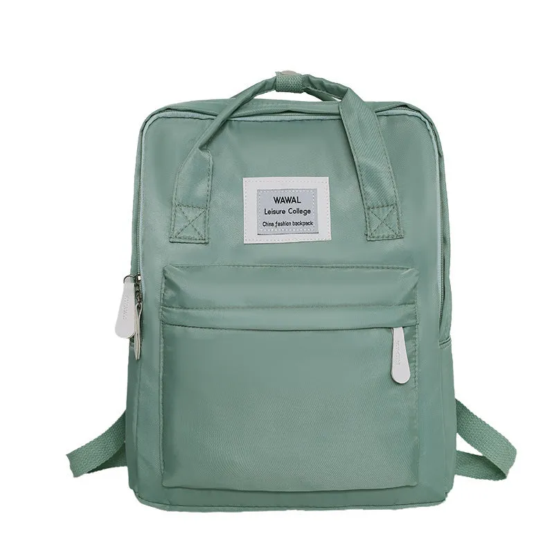 Commuter versatile large capacity Oxford cloth backpack in solid colour for leisure travel