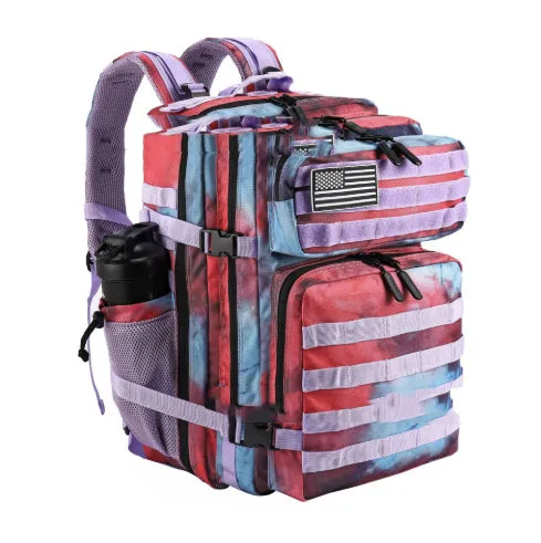 Large capacity waterproof hiking backpack 35L Oxford fabric air cushion strap unisex outdoor sports black