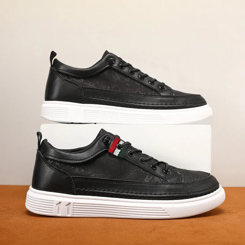 Men's grey high-top casual sneakers with bandage dress style and round toe design