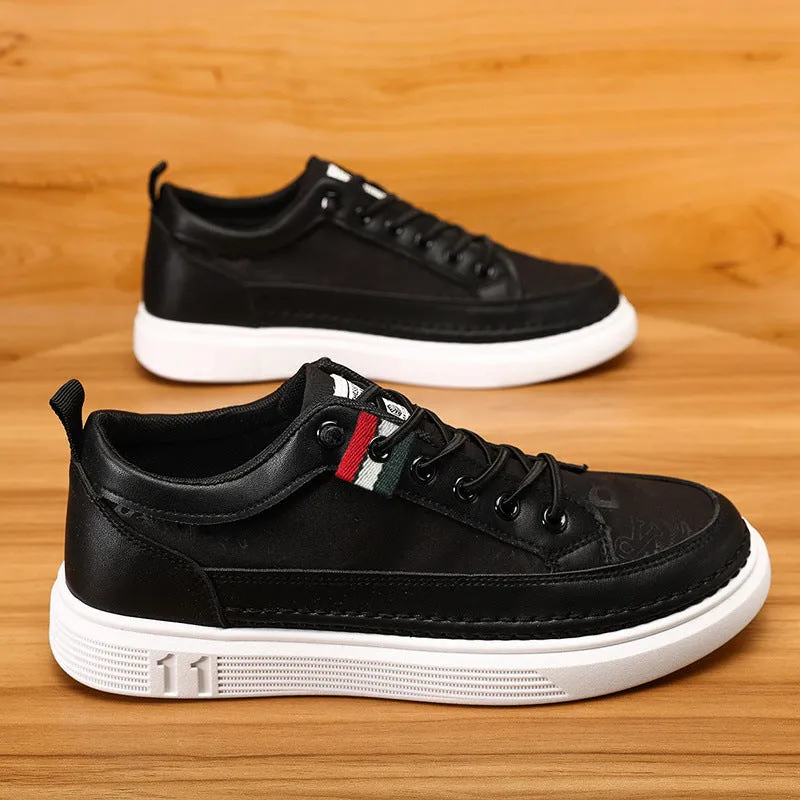 Men's grey high-top casual sneakers with bandage dress style and round toe design