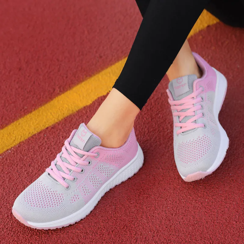 Women's flat high-top casual shoes in white with artificial PU upper and back lacing
