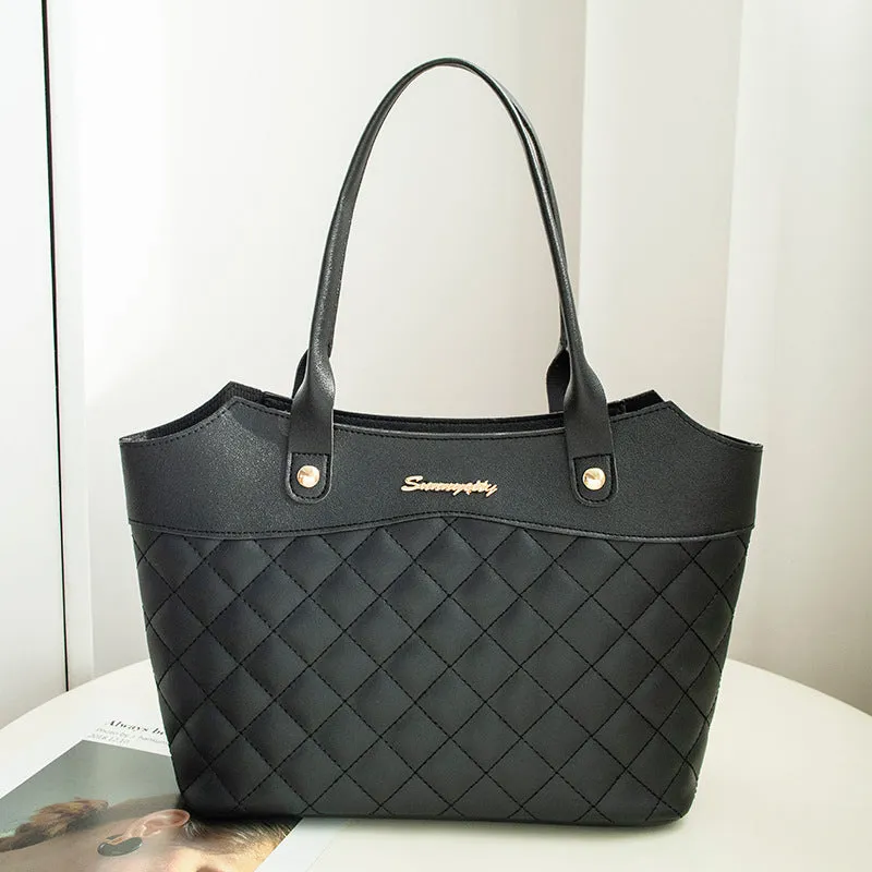 Women's soft PU crossbody bag with plaid pattern and rhombus design in six colours