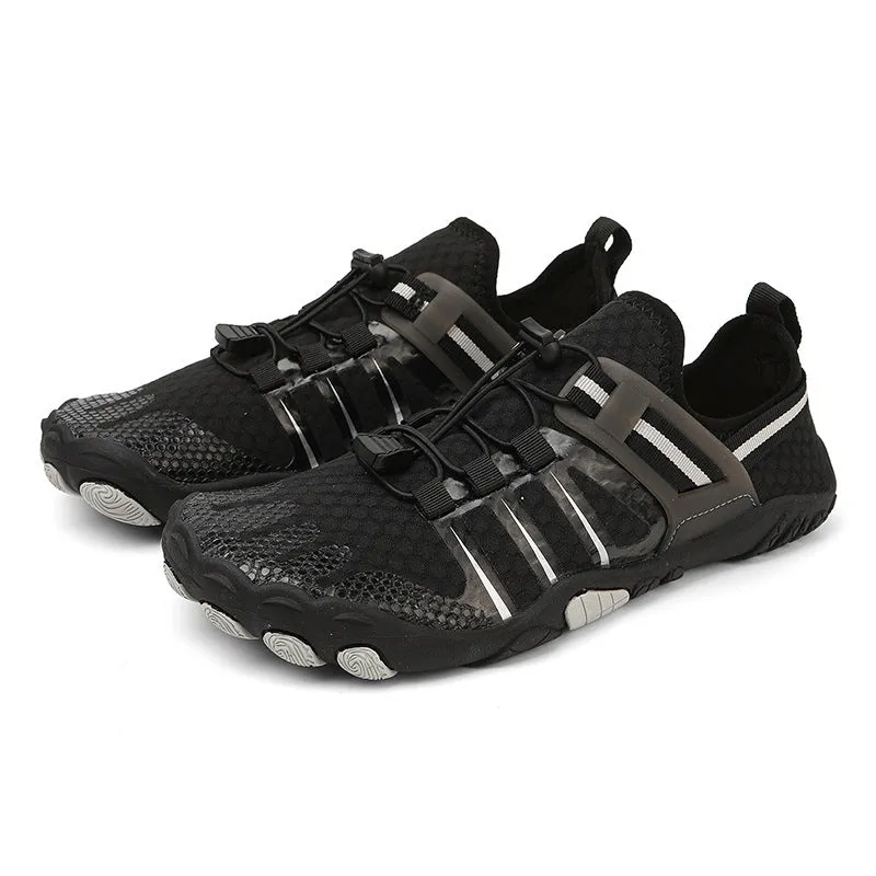 Non-slip swim dive boots for couples beach yoga wading, breathable air layer upper, rubber sole, elastic band closure