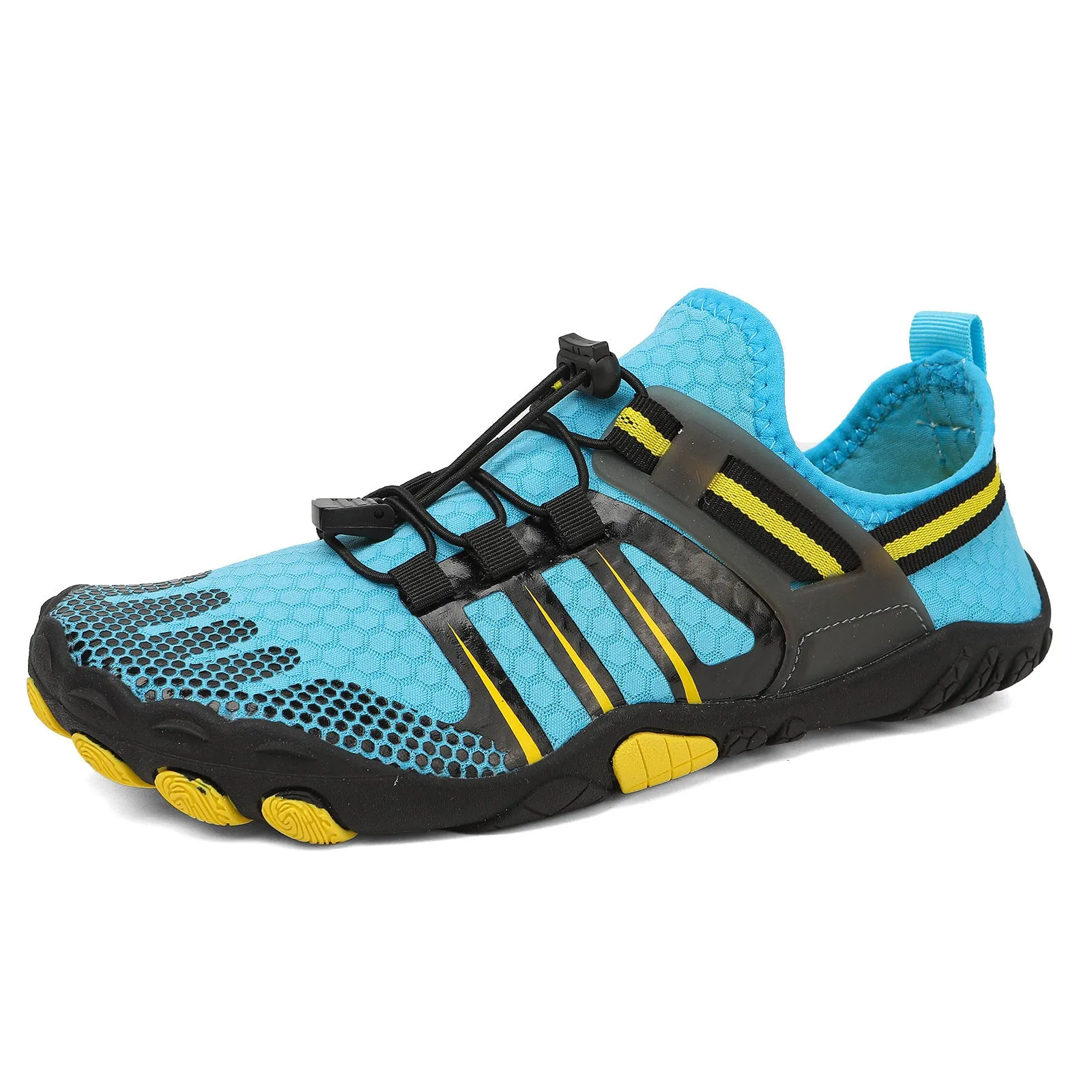 Non-slip swim dive boots for couples beach yoga wading, breathable air layer upper, rubber sole, elastic band closure