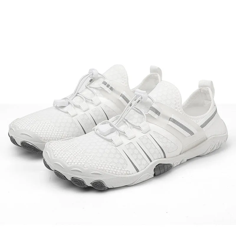 Non-slip swim dive boots for couples beach yoga wading, breathable air layer upper, rubber sole, elastic band closure