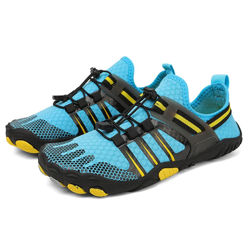 Non-slip swim dive boots for couples beach yoga wading, breathable air layer upper, rubber sole, elastic band closure