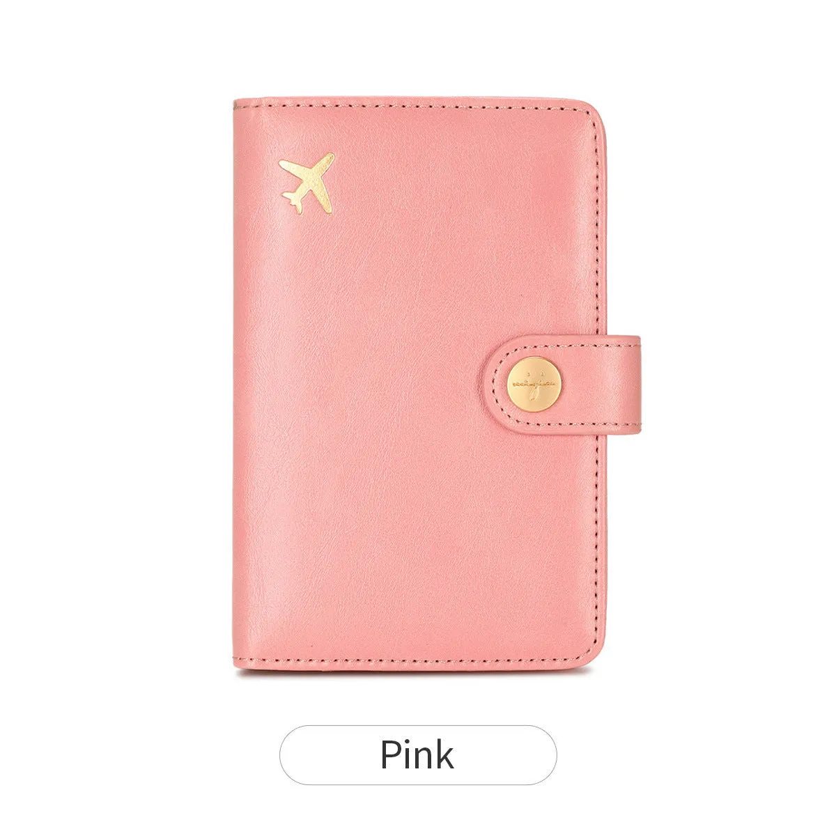 PU passport holder document wallet in multiple colours with sewn detailing and anti-theft function