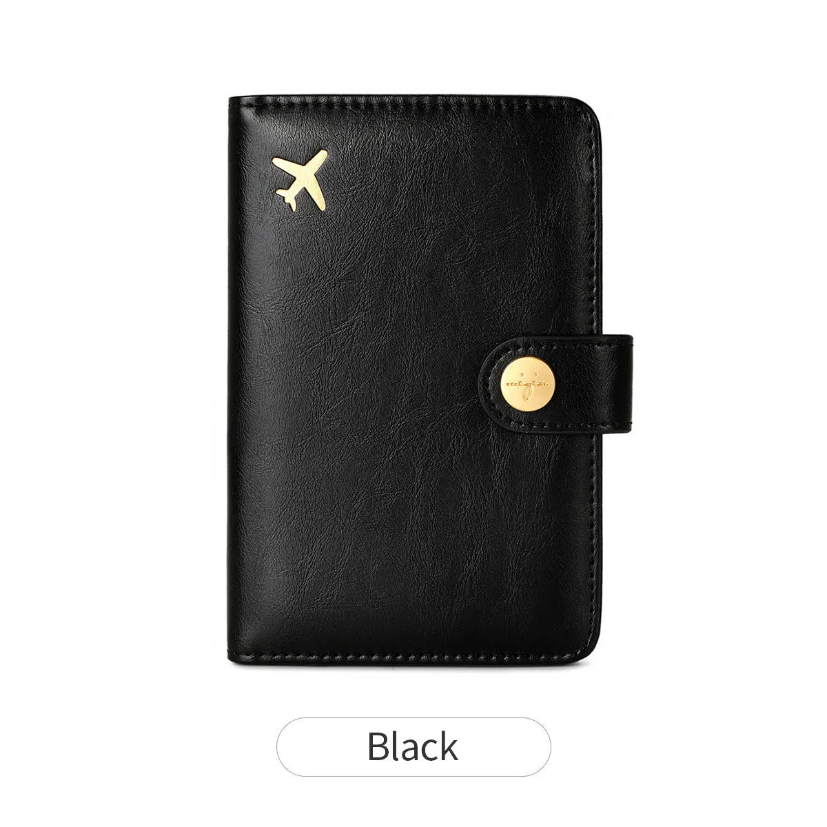 PU passport holder document wallet in multiple colours with sewn detailing and anti-theft function