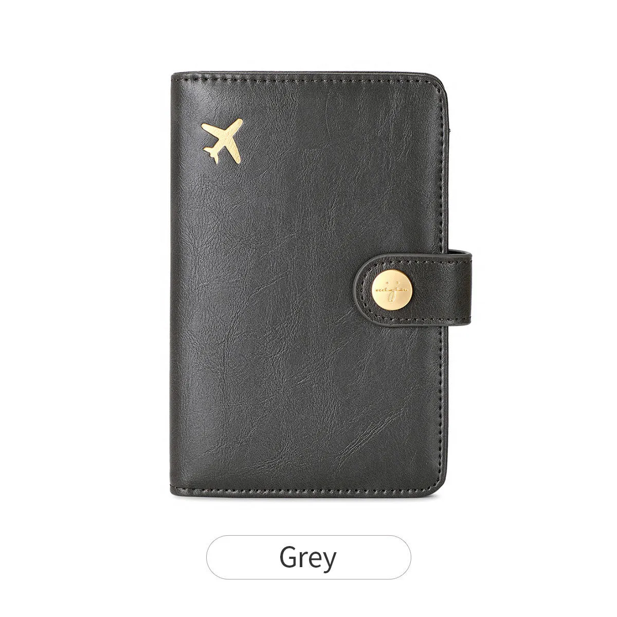 PU passport holder document wallet in multiple colours with sewn detailing and anti-theft function
