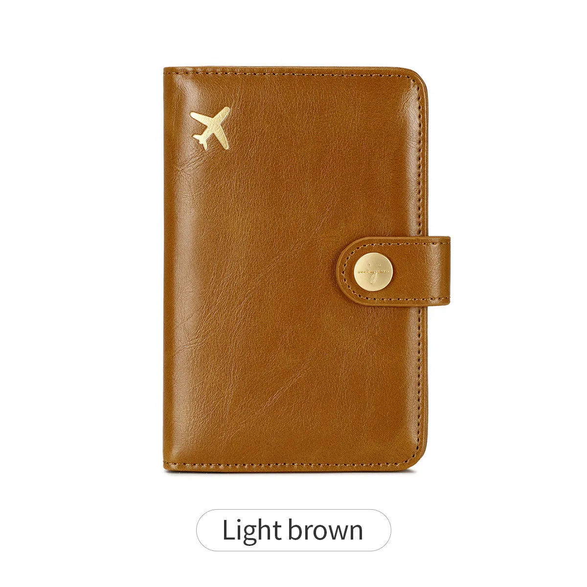 PU passport holder document wallet in multiple colours with sewn detailing and anti-theft function