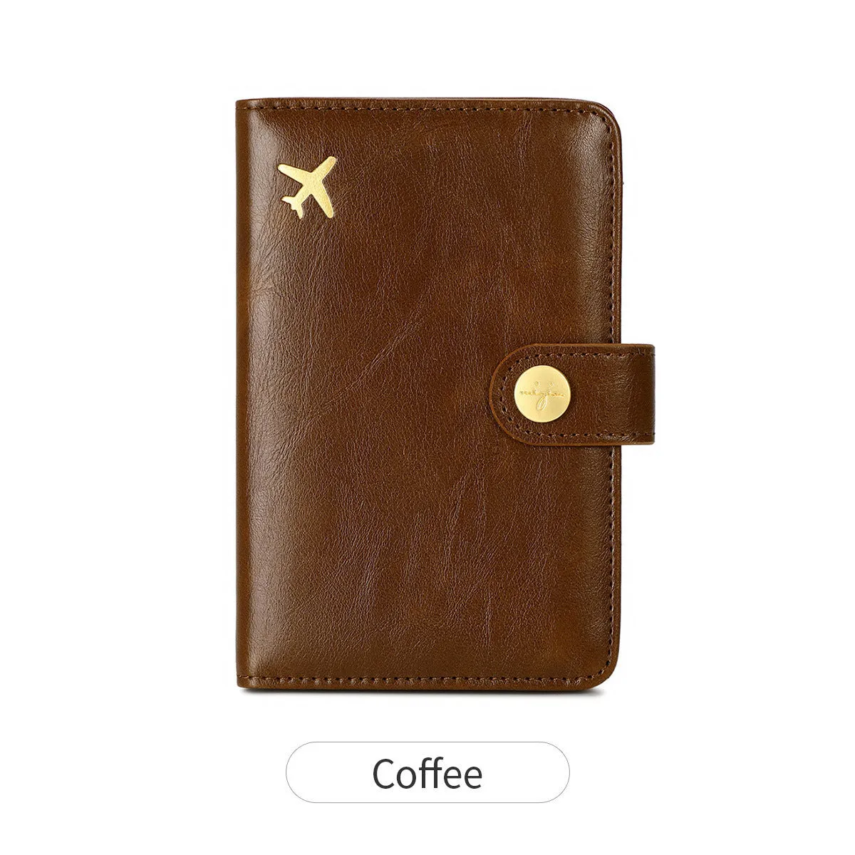 PU passport holder document wallet in multiple colours with sewn detailing and anti-theft function