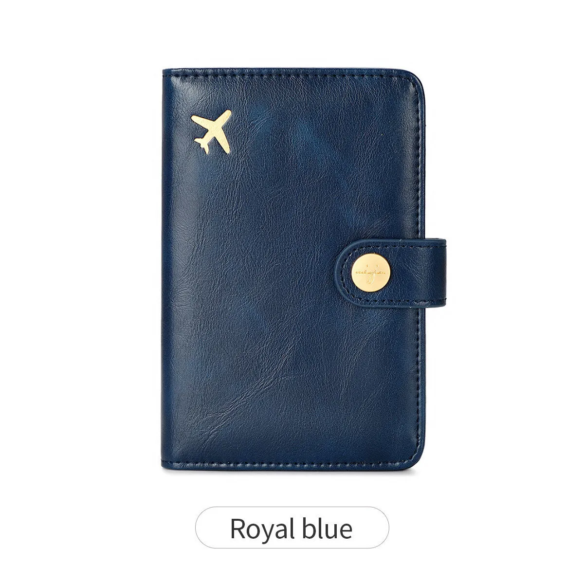 PU passport holder document wallet in multiple colours with sewn detailing and anti-theft function