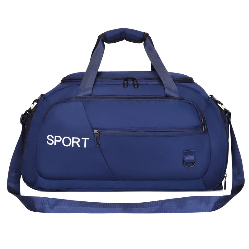 Waterproof gym backpack with separate shoes compartment and multiple pockets in light green colour