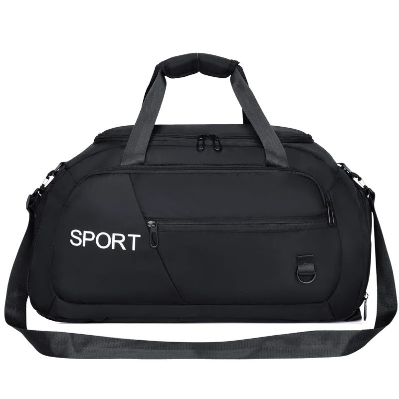 Waterproof gym backpack with separate shoes compartment and multiple pockets in light green colour