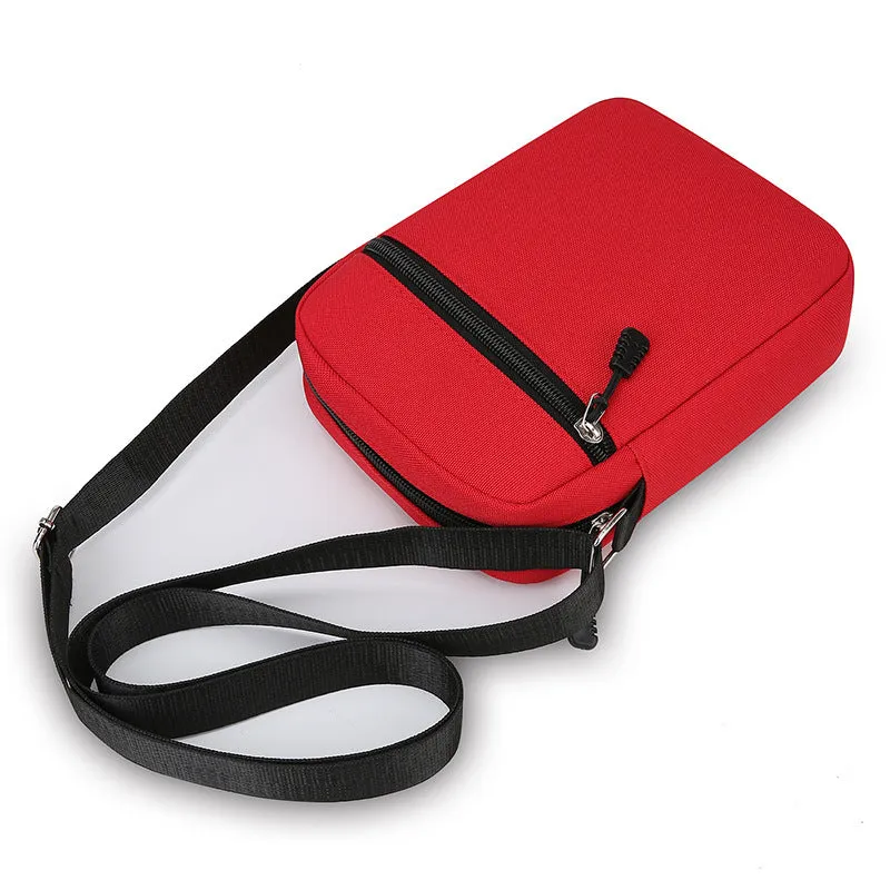 Men's and women's Oxford cloth casual shoulder bag in six colours with outer slit pocket