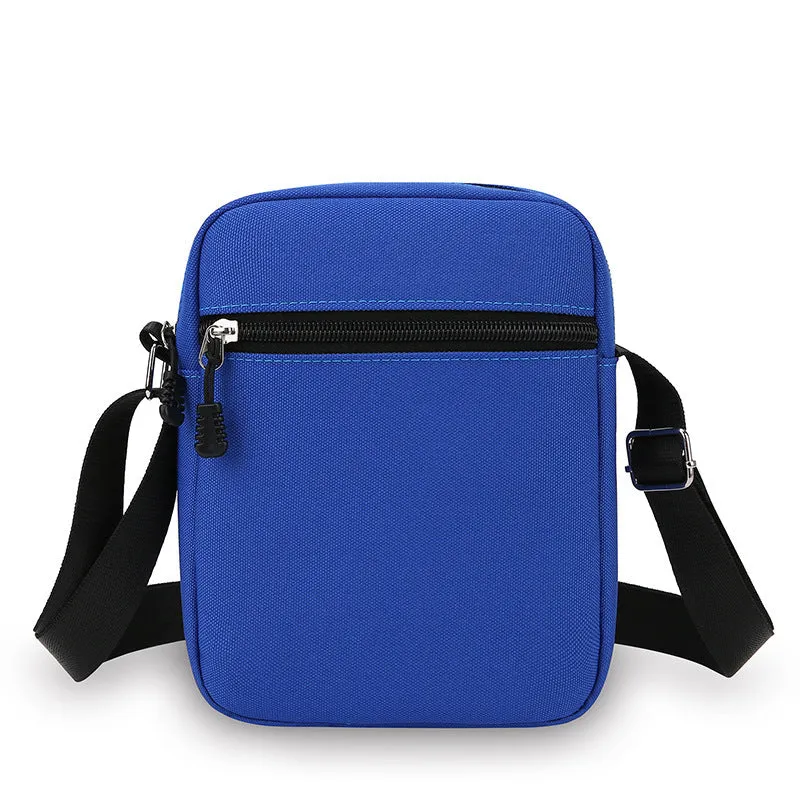 Men's and women's Oxford cloth casual shoulder bag in six colours with outer slit pocket