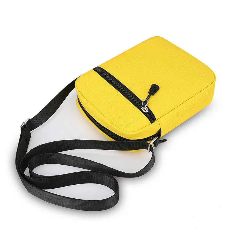Men's and women's Oxford cloth casual shoulder bag in six colours with outer slit pocket