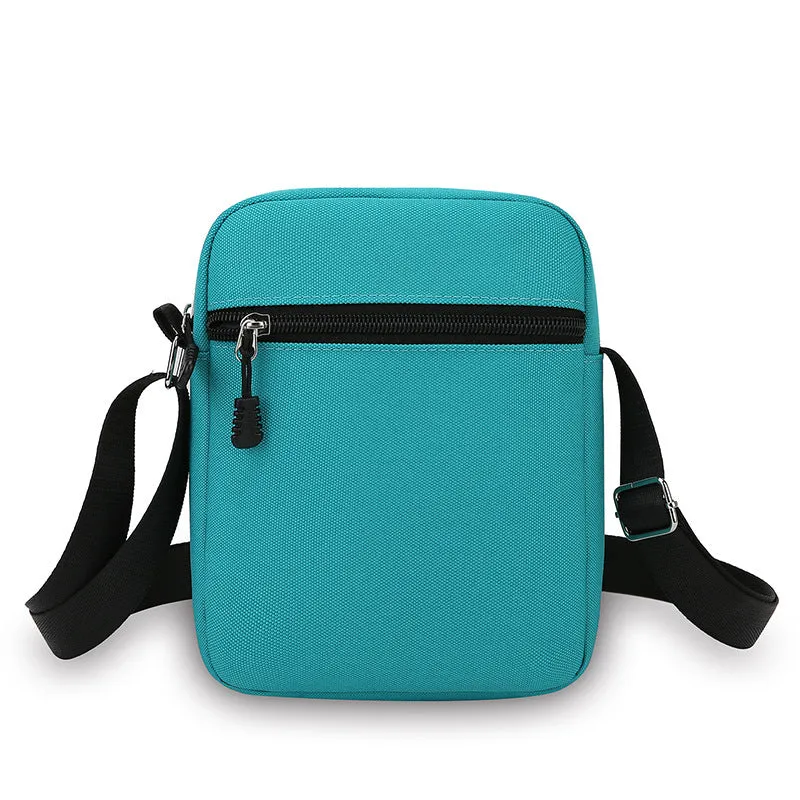 Men's and women's Oxford cloth casual shoulder bag in six colours with outer slit pocket