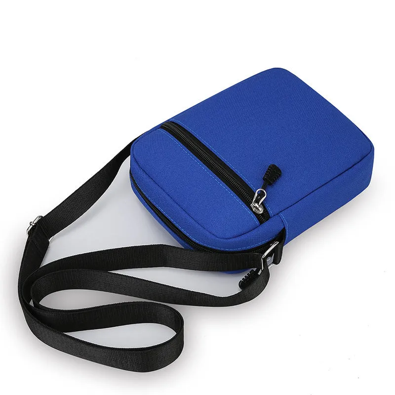 Men's and women's Oxford cloth casual shoulder bag in six colours with outer slit pocket