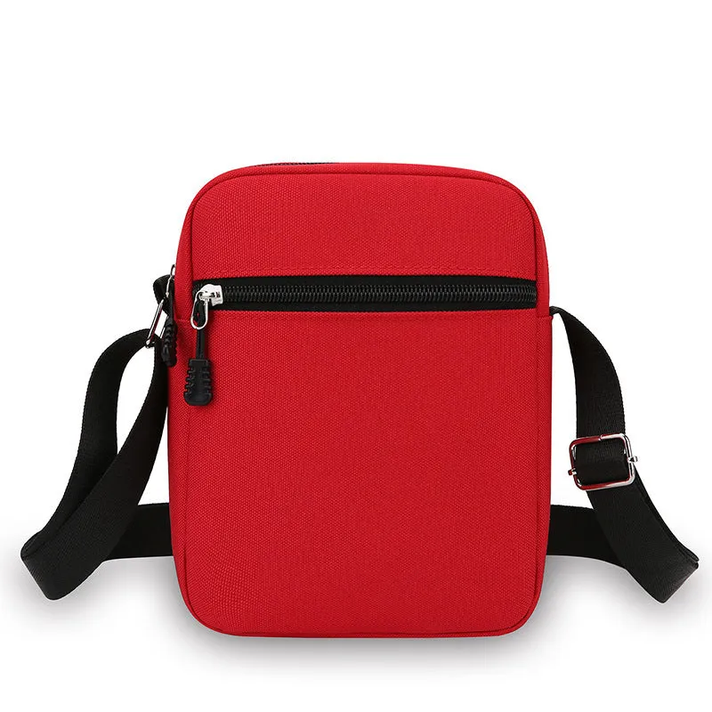 Men's and women's Oxford cloth casual shoulder bag in six colours with outer slit pocket