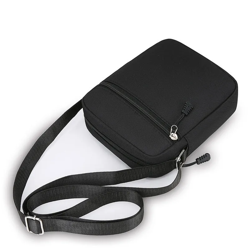 Men's and women's Oxford cloth casual shoulder bag in six colours with outer slit pocket