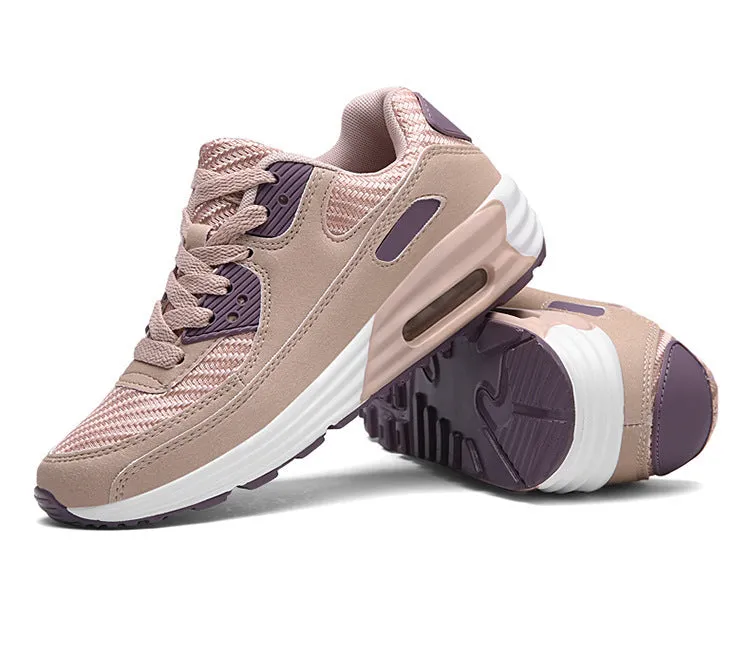 Women's casual shoes low heel slip-on in Beige Orange Grey or Pink Purple sizes 35-40