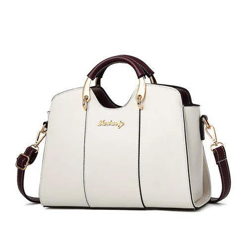 Women's PU shoulder bag handbag with zipper closure in wine red, 28.5x27x10cm