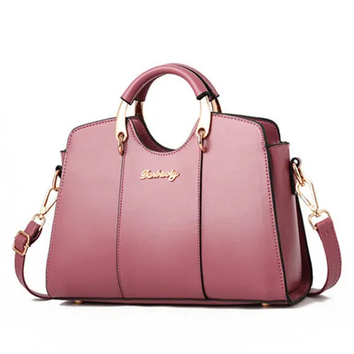 Women's PU shoulder bag handbag with zipper closure in wine red, 28.5x27x10cm