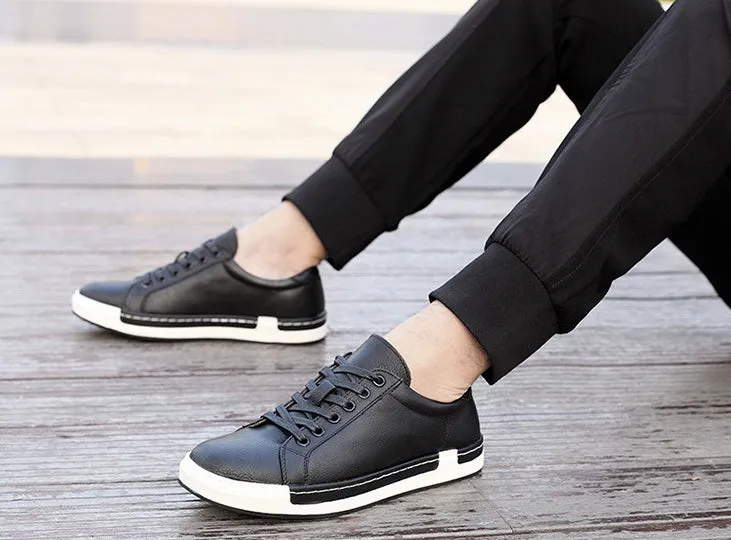 Handmade men casual shoes with rubber sole, front tie closure, flat heel, low top in multiple colours