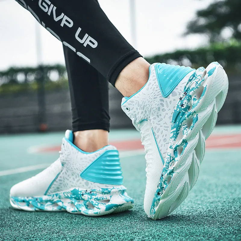 Men's camouflage sports leisure blade old shoes with round toe, low top, rubber sole and front tie in summer style