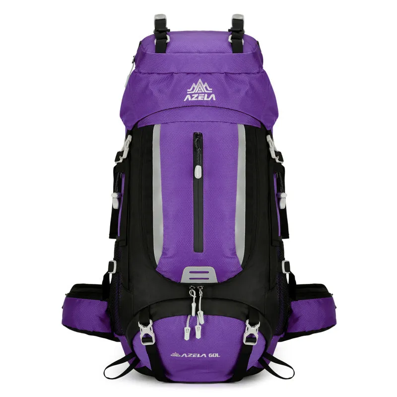 New outdoor mountaineering bag large capacity lightweight waterproof professional hiking camping backpack in blue