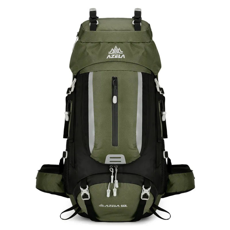 New outdoor mountaineering bag large capacity lightweight waterproof professional hiking camping backpack in blue