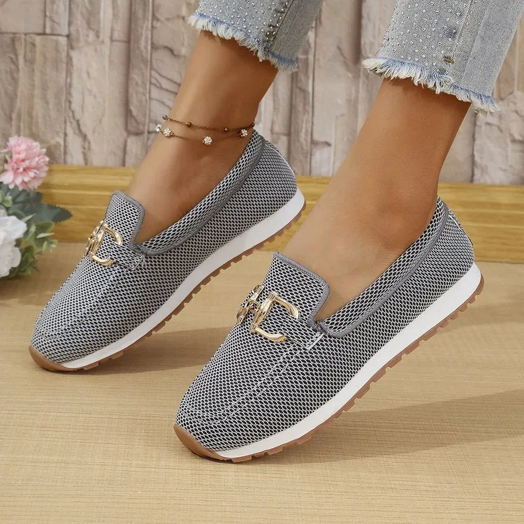 Women's flat canvas sneakers in solid colour, low top, round toe, rubber sole, white black blue khaki