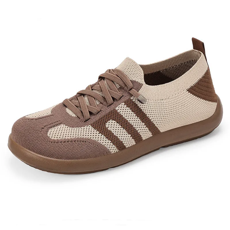 Retro German training shoes in flyknit mesh with polyurethane soles