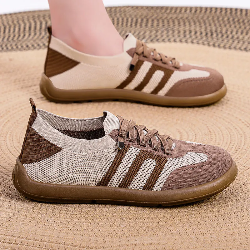 Retro German training shoes in flyknit mesh with polyurethane soles