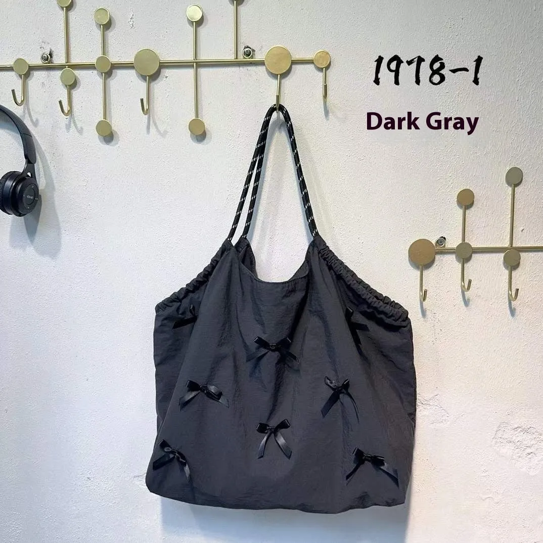 Women's soft Oxford cloth large capacity casual bow bag crossbody shoulder bag Urban Simplicity style