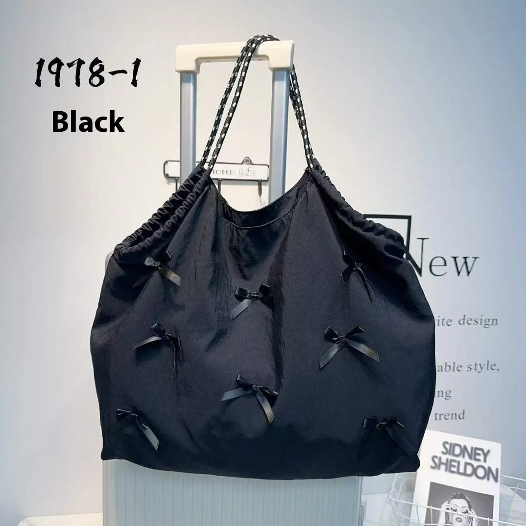 Women's soft Oxford cloth large capacity casual bow bag crossbody shoulder bag Urban Simplicity style