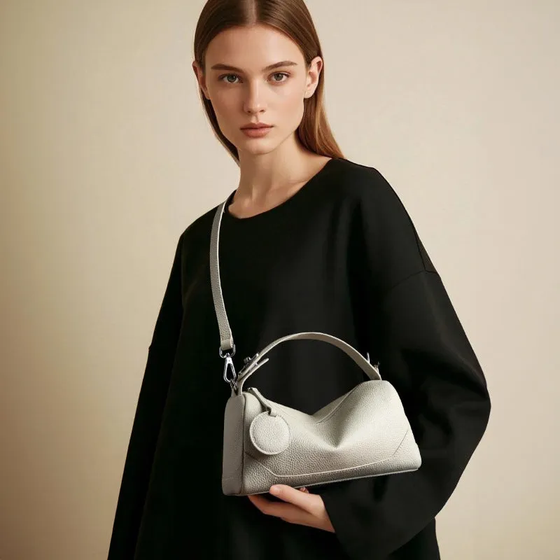 Women's genuine leather crossbody bag in square vertical shape 23x11x14 cm available in five colours