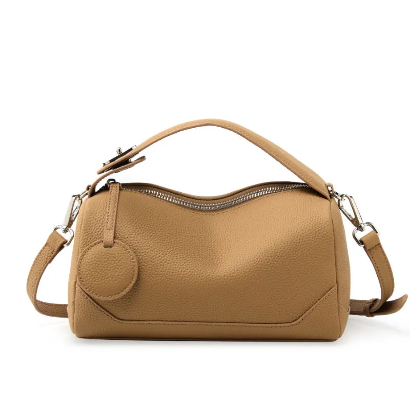 Women's genuine leather crossbody bag in square vertical shape 23x11x14 cm available in five colours