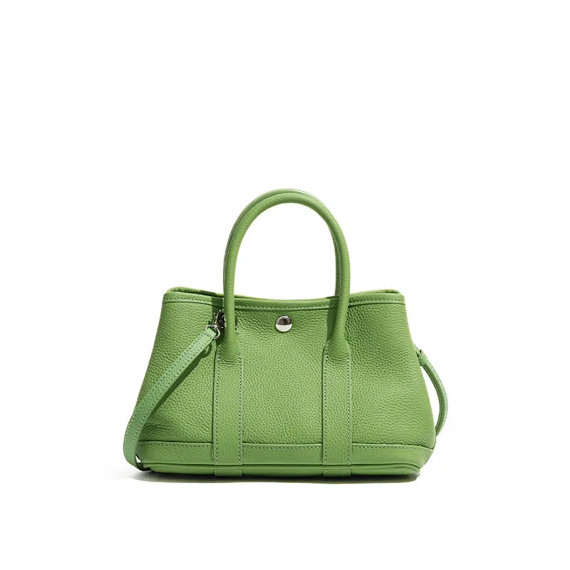 Genuine leather crossbody bag in soft first layer cowhide, horizontal square shape, available in multiple colours