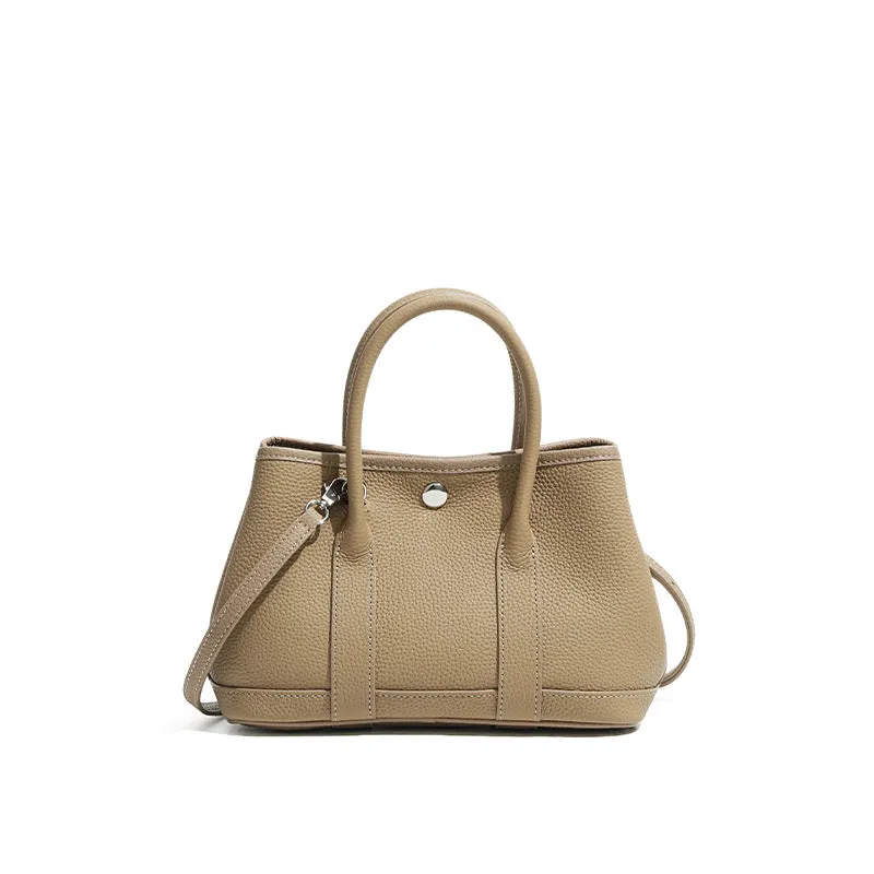 Genuine leather crossbody bag in soft first layer cowhide, horizontal square shape, available in multiple colours